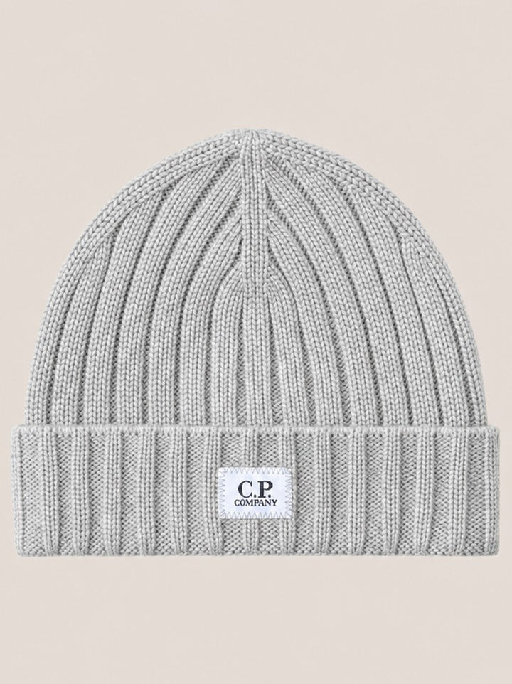 C.P. Company Merinowollen Muts – Grijs-100% wol-HEREN ACCESSOIRES-Grijs