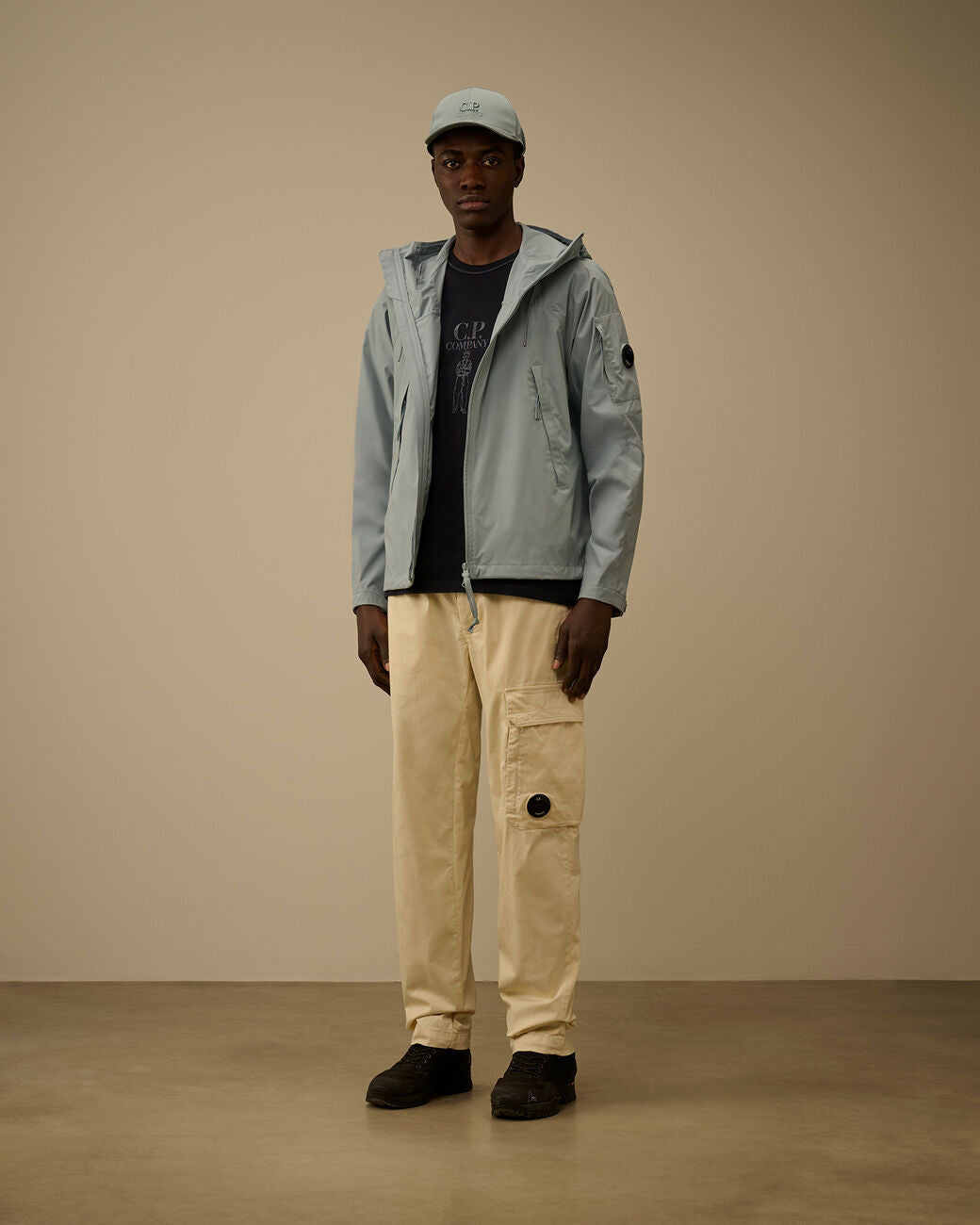 C.P. Company Pro-Tek Hooded Lens Jacket – Blauw-100% polyester-HEREN JASSEN & JACKS-Blauw