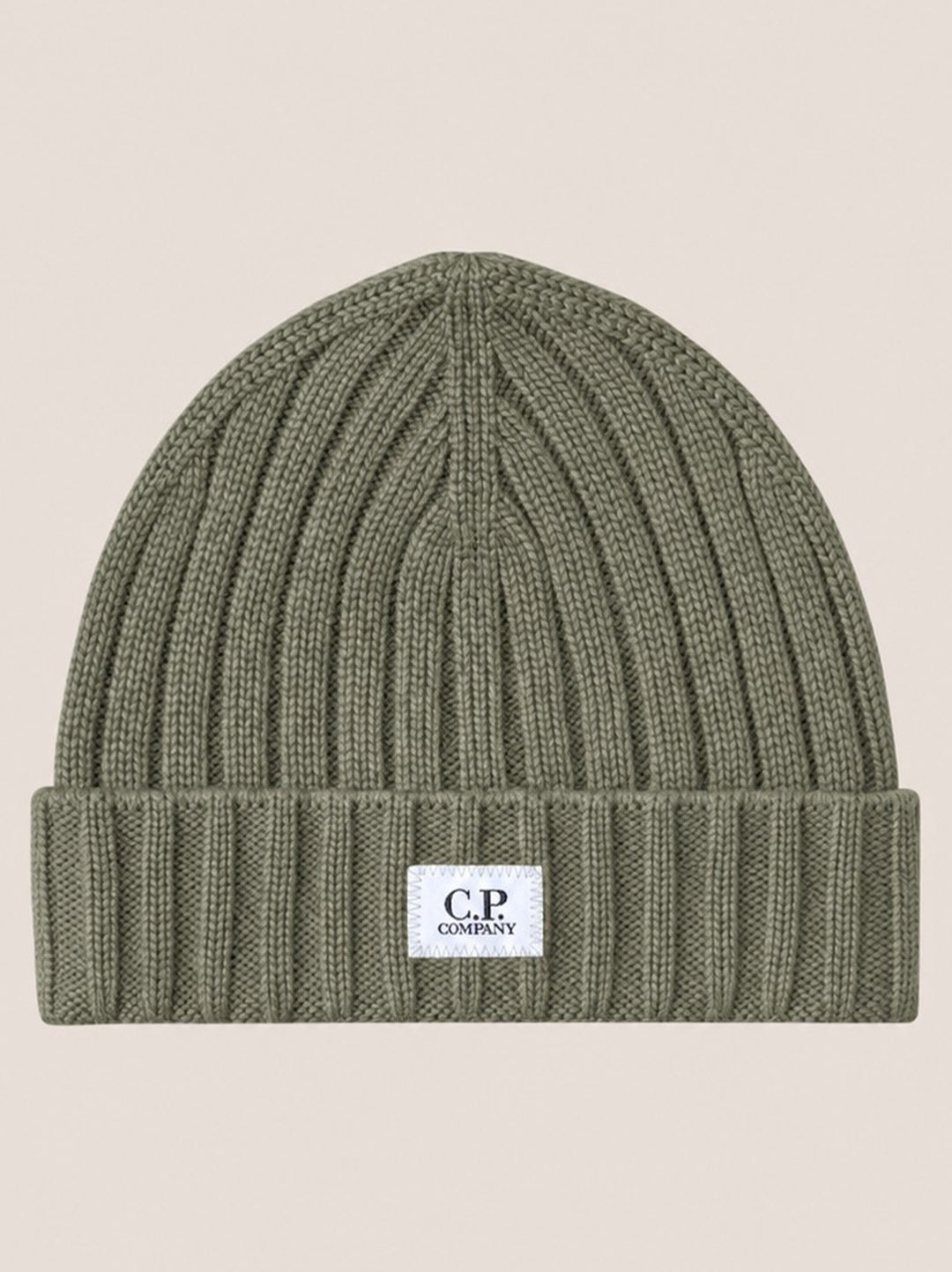 C.P. Company Ribbed Wool Beanie – Grijs-100% wol-HEREN ACCESSOIRES-Grijs