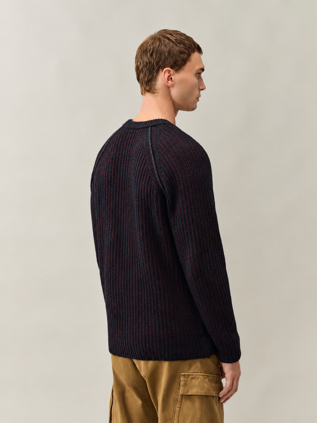 C.P. Company Ribgebreide Crewneck Trui – Rood-70% polyamide, 29% wol, 1% andere-HEREN TRUIEN & VESTEN-Rood
