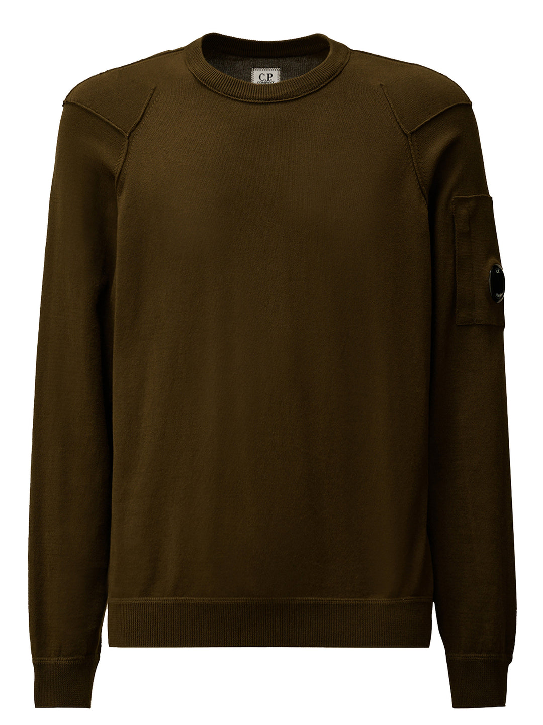 C.P. Company Sea Island Crewneck Lens Knit-Buitenstof: 100% katoen-HEREN TRUIEN & VESTEN-Groen