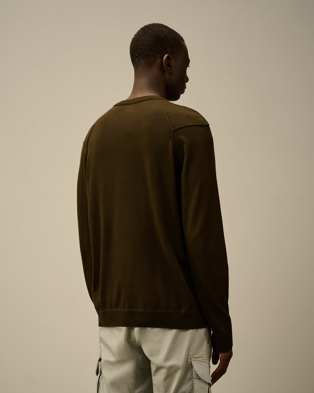 C.P. Company Sea Island Crewneck Lens Knit-Buitenstof: 100% katoen-HEREN TRUIEN & VESTEN-Groen