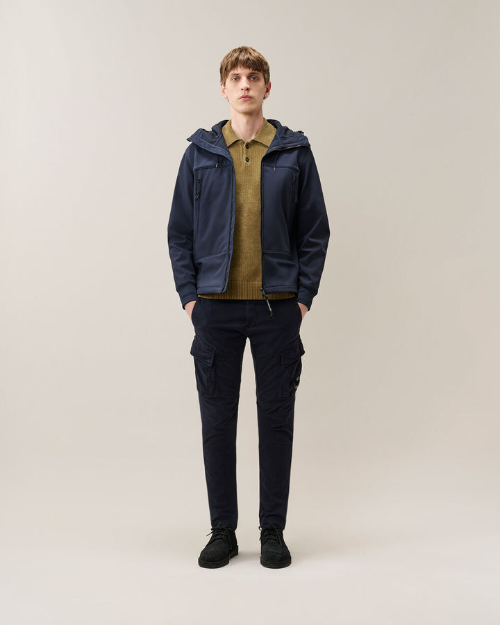C.P. Company Shell-R Hooded Jacket – Blauw-94% polyester, 6% elastaan<br />-HEREN JASSEN & JACKS-Blauw
