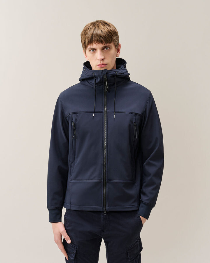 C.P. Company Shell-R Hooded Jacket – Blauw-94% polyester, 6% elastaan<br />-HEREN JASSEN & JACKS-Blauw