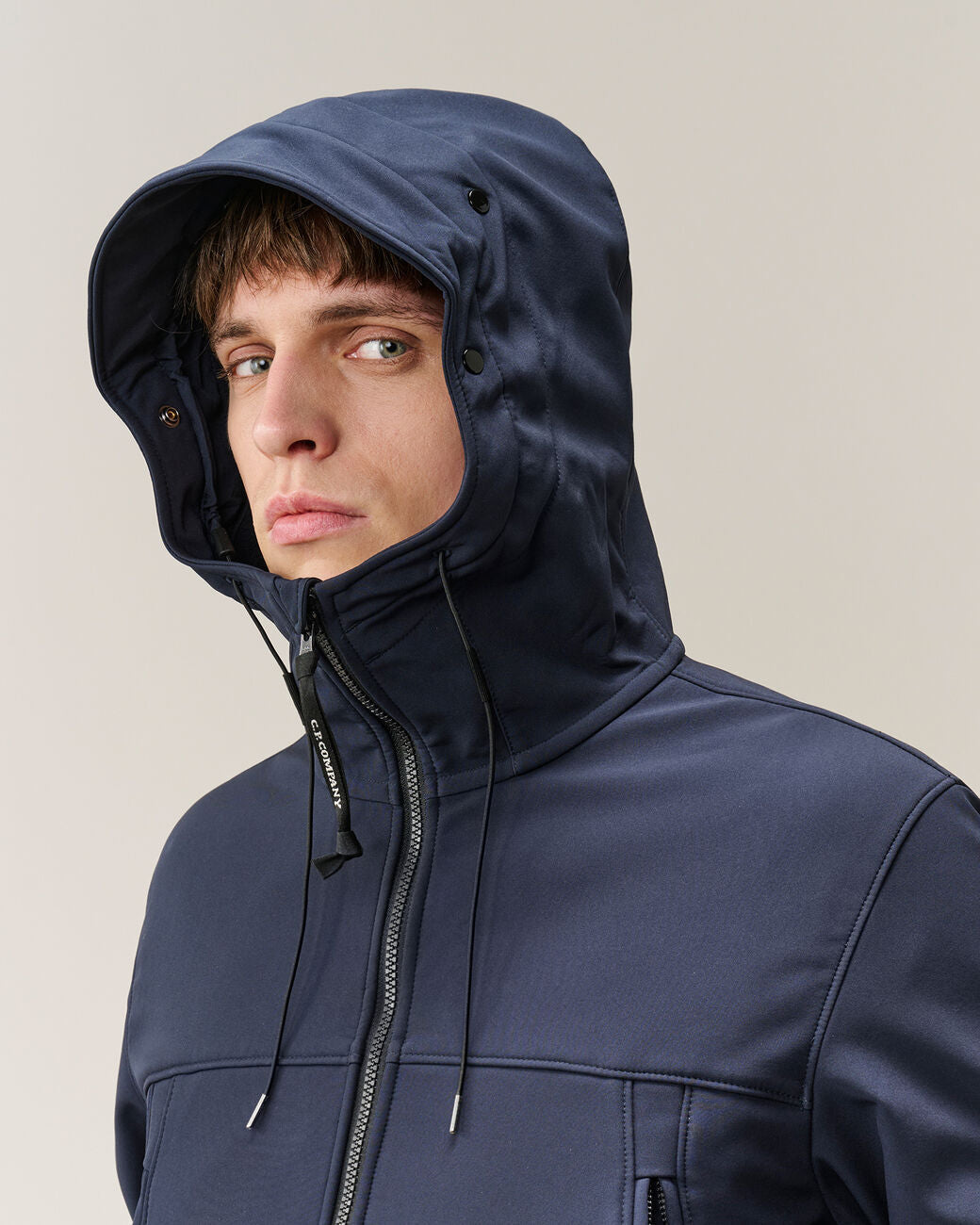C.P. Company Shell-R Hooded Jacket – Blauw-94% polyester, 6% elastaan<br />-HEREN JASSEN & JACKS-Blauw