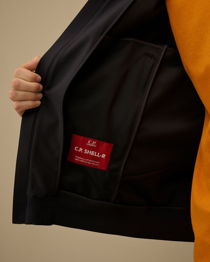 C.P. Company Shell-R Hooded Lens Jacket – Blauw-92% polyester, 8% elastaan-HEREN JASSEN & JACKS-Blauw