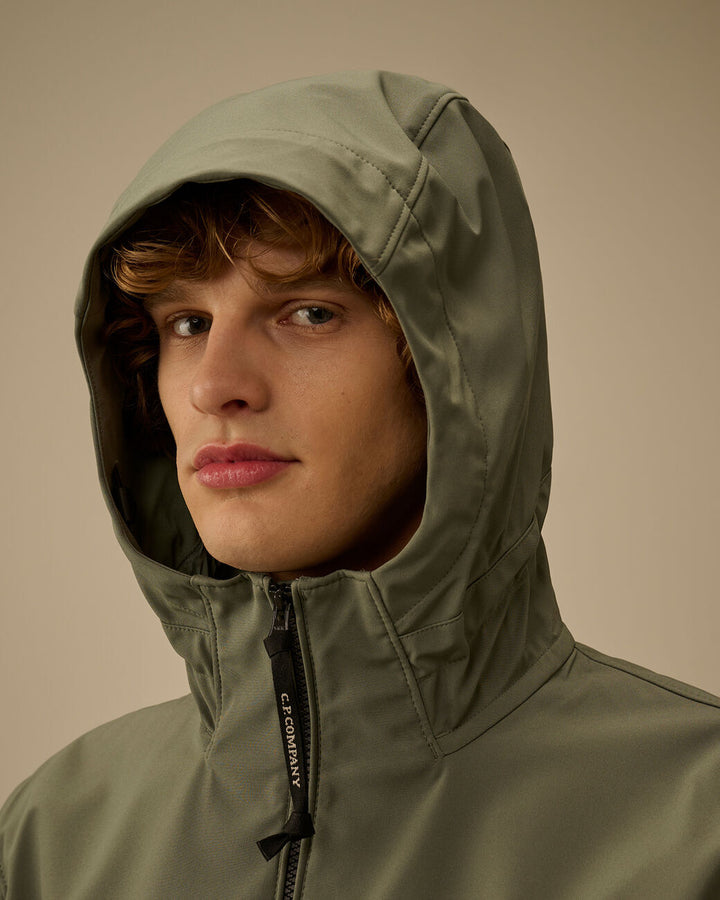 C.P. Company Shell-R Hooded Lens Jacket – Groen-92% polyester, 8% elastaan-HEREN JASSEN & JACKS-Groen