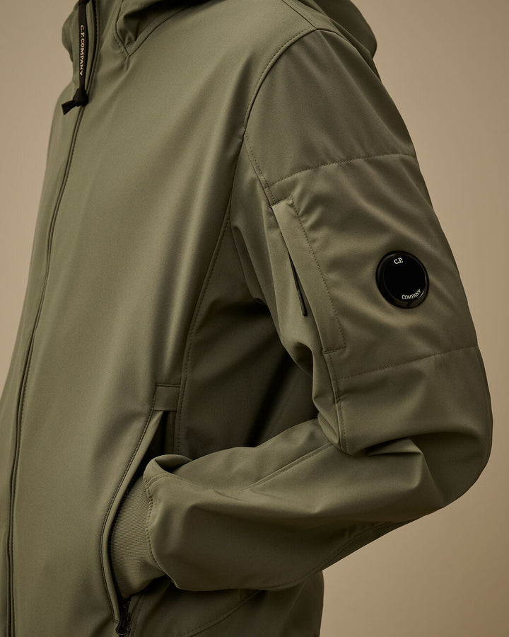 C.P. Company Shell-R Hooded Lens Jacket – Groen-92% polyester, 8% elastaan-HEREN JASSEN & JACKS-Groen