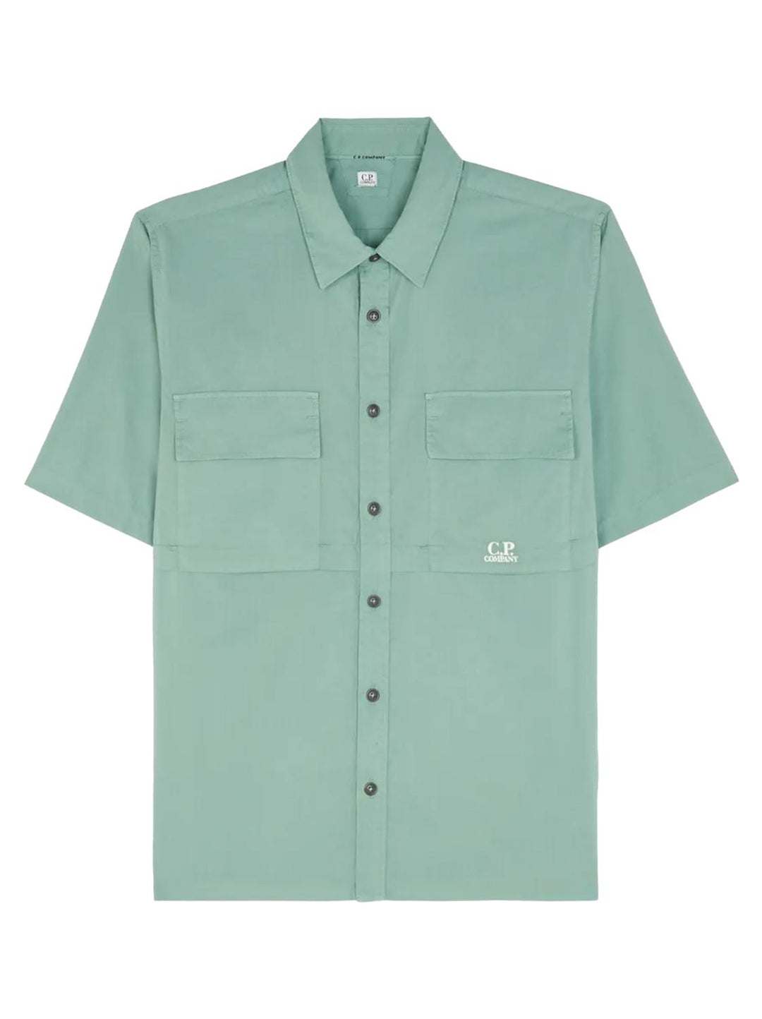 C.P. Company shirt korte mouw-100% katoen-HEREN SHIRTS-Groen