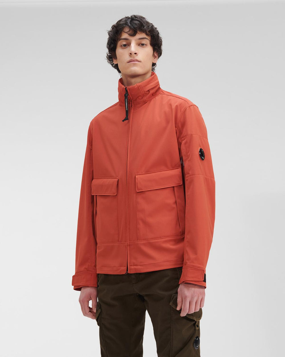 C.P. Company softshell jack – Oranje-92% polyester, 2% elasthaan-HEREN JASSEN & JACKS-Oranje