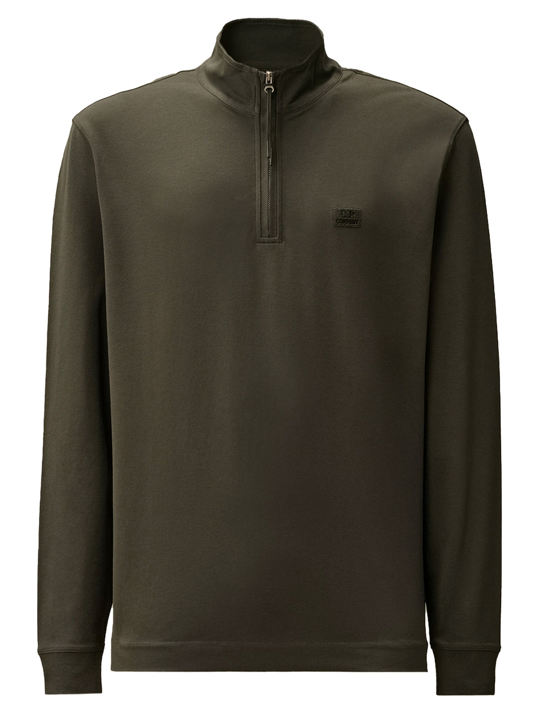 C.P. Company Stretch Piquet Halfzip Polo-95% katoen, 5% elasthaan-HEREN POLO'S & T-SHIRTS-Antraciet