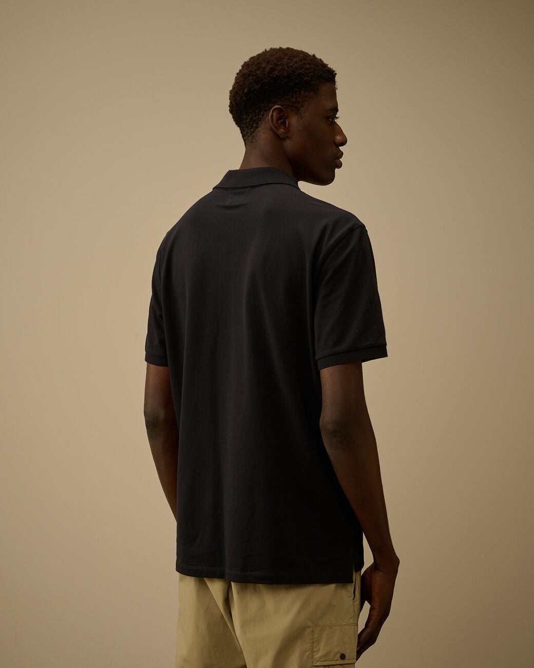 C.P. Company Stretch Piquet Polo – Blauw-95% katoen, 5% elastaan-HEREN POLO'S & T-SHIRTS-Blauw