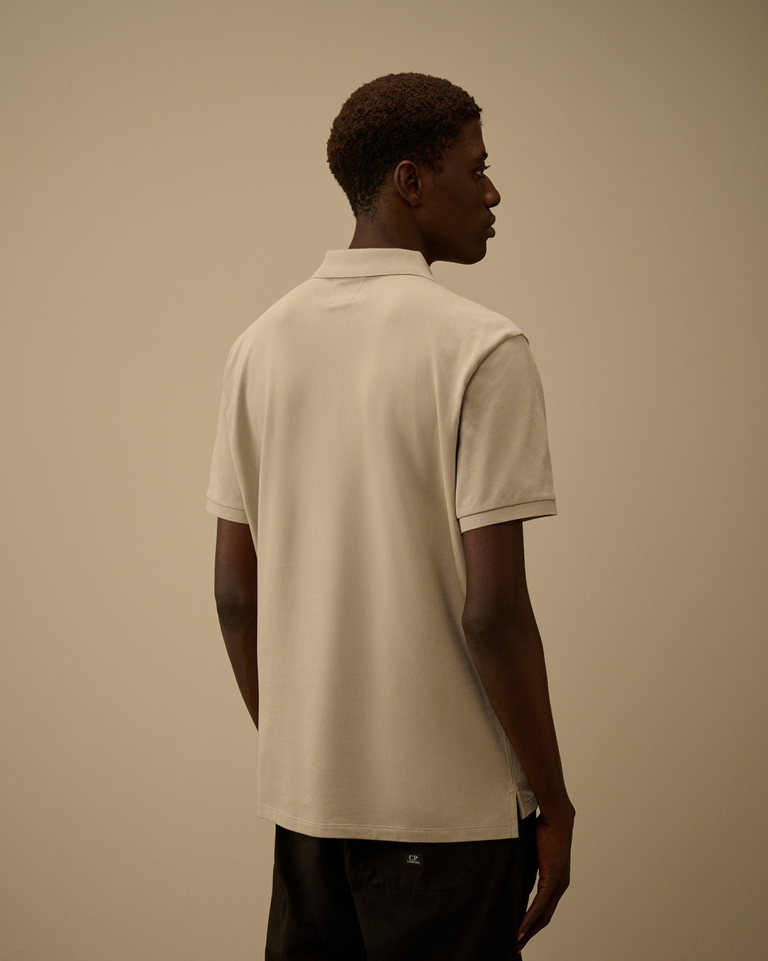 C.P. Company Stretch Piquet Polo – Dove Grey-95% katoen, 5% elastaan-HEREN POLO'S & T-SHIRTS-Grijs