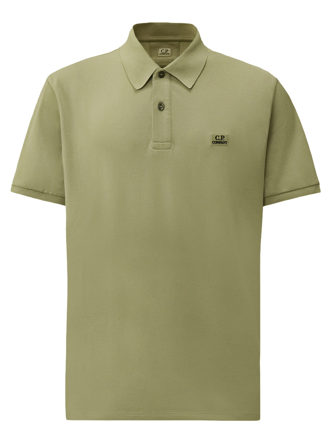 C.P. Company Stretch Piquet Polo – Dried Herb-95% katoen, 5% elastaan-HEREN POLO'S & T-SHIRTS-Groen