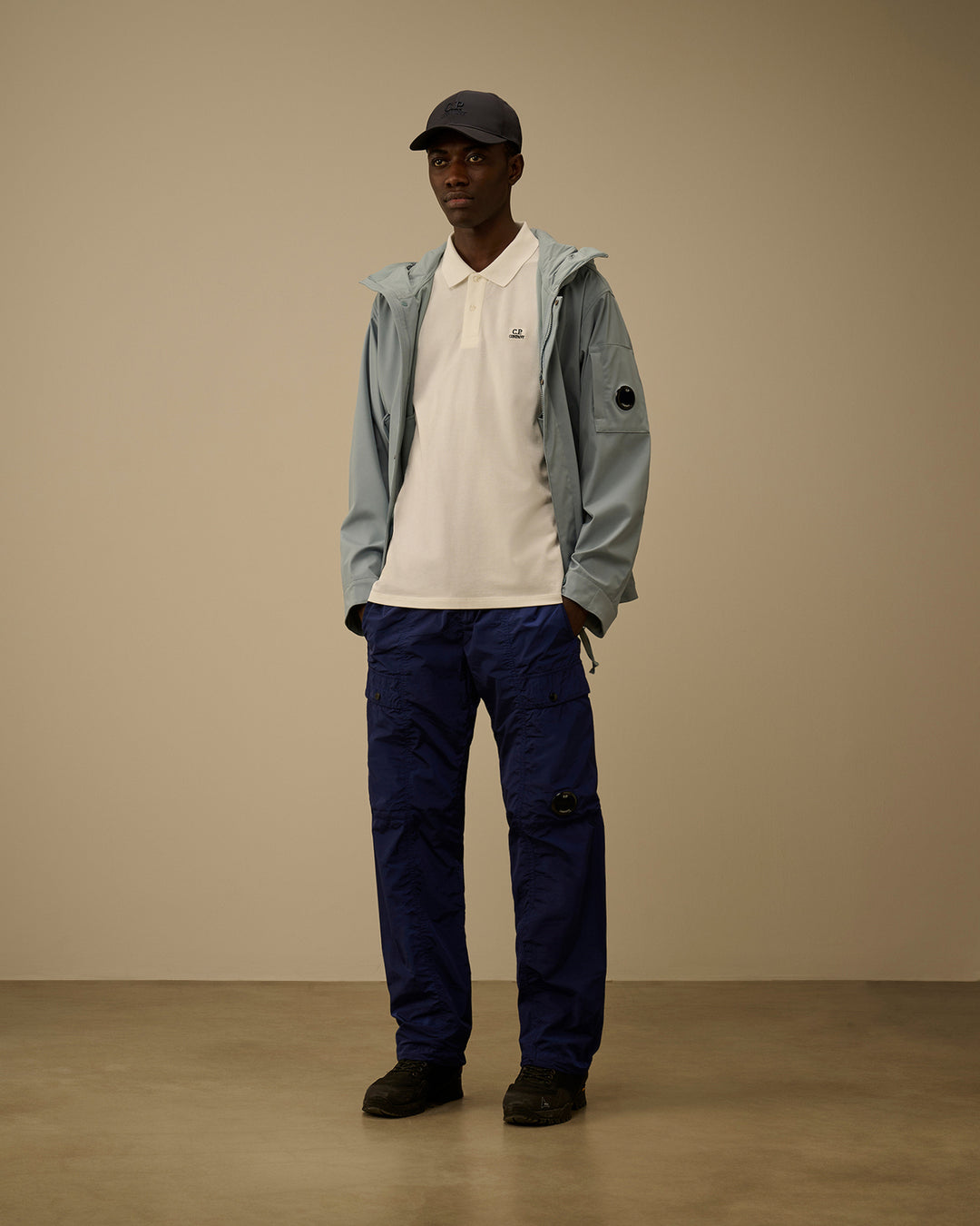 C.P. Company Stretch Piquet Polo  – Gauze White-95% katoen, 5% elastaan-HEREN POLO'S & T-SHIRTS-Wit