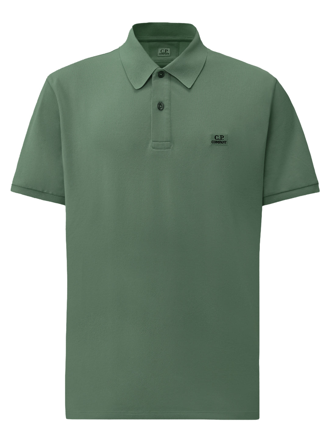 C.P. Company Stretch Piquet Polo – Laurel Wreath-95% katoen, 5% elastaan-HEREN POLO'S & T-SHIRTS-Groen