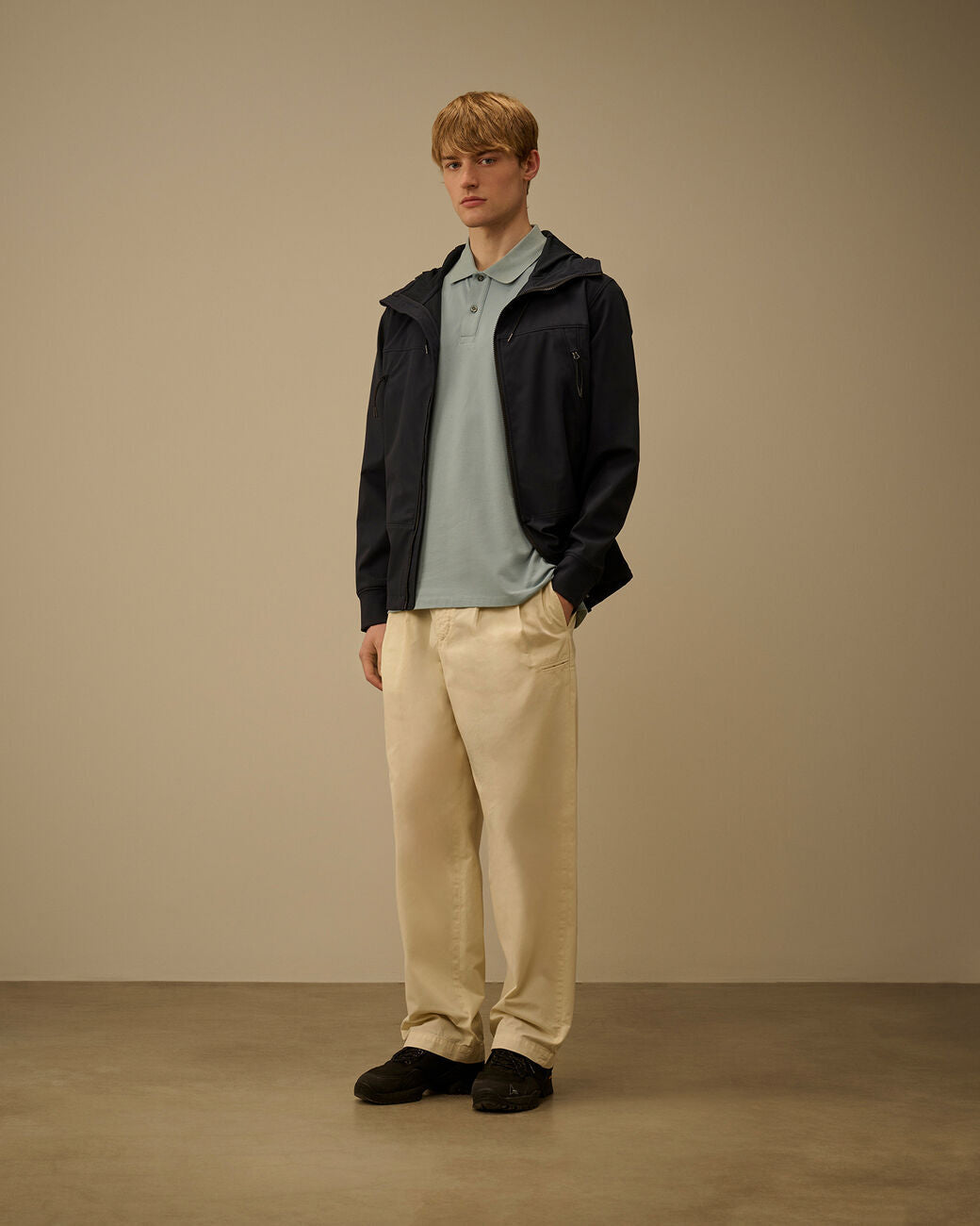 C.P. Company Stretch Piquet Polo – Silver Blue-95% katoen, 5% elastaan-HEREN POLO'S & T-SHIRTS-Blauw