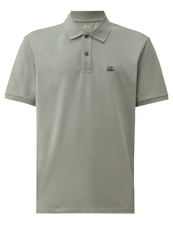 C.P. Company Stretch Piquet Polo – Silver Blue-95% katoen, 5% elastaan-HEREN POLO'S & T-SHIRTS-Blauw