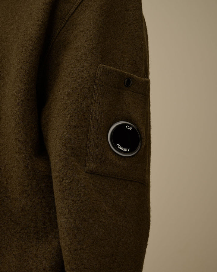 C.P. Company Trui met Polokraag – Groen-55% wol, 45% katoen-HEREN TRUIEN & VESTEN-Groen