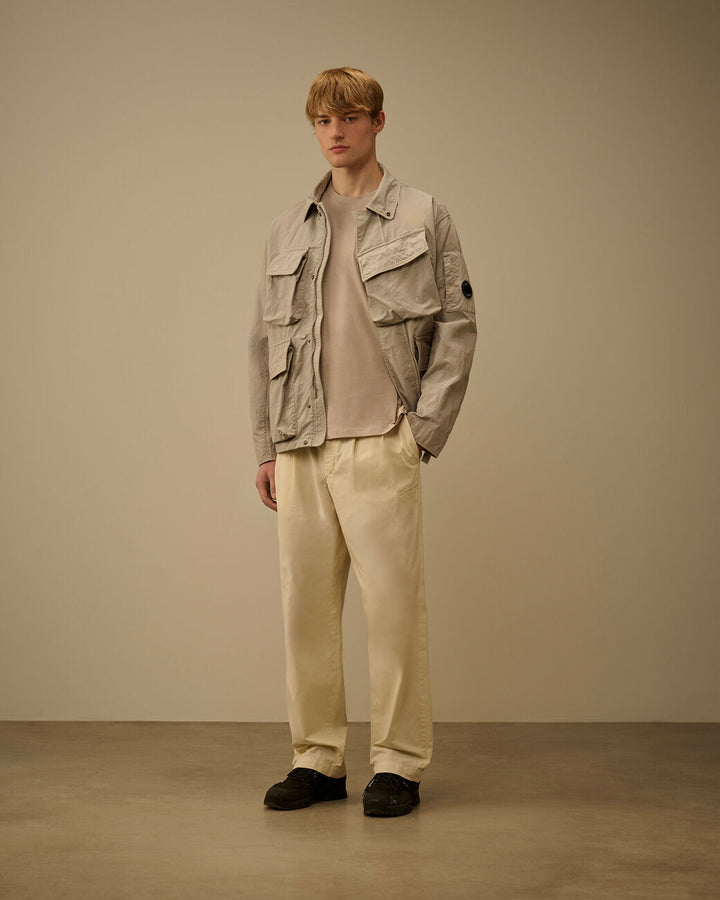 C.P. Company30/1 Jersey Logo Patch T-Shirt - Dove-100% katoen-HEREN POLO'S & T-SHIRTS-Grijs