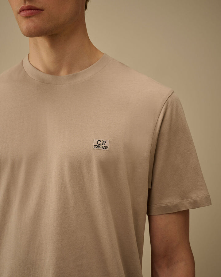 C.P. Company30/1 Jersey Logo Patch T-Shirt - Dove-100% katoen-HEREN POLO'S & T-SHIRTS-Grijs