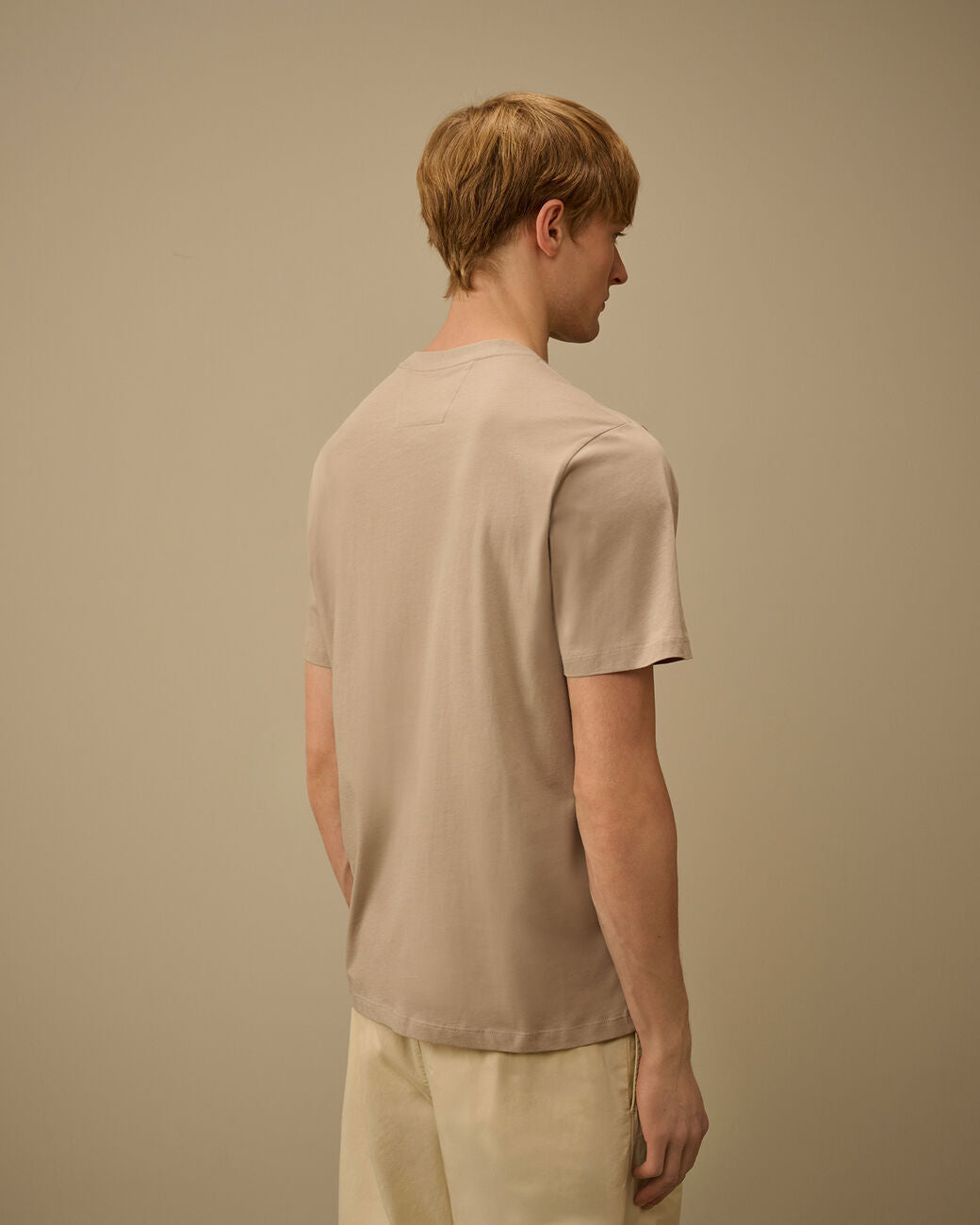 C.P. Company30/1 Jersey Logo Patch T-Shirt - Dove-100% katoen-HEREN POLO'S & T-SHIRTS-Grijs