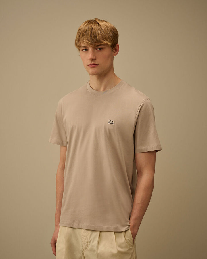 C.P. Company30/1 Jersey Logo Patch T-Shirt - Dove-100% katoen-HEREN POLO'S & T-SHIRTS-Grijs