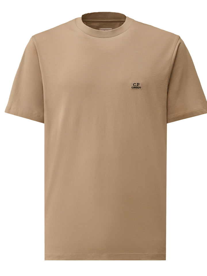 C.P. Company30/1 Jersey Logo Patch T-Shirt - Dove-100% katoen-HEREN POLO'S & T-SHIRTS-Grijs