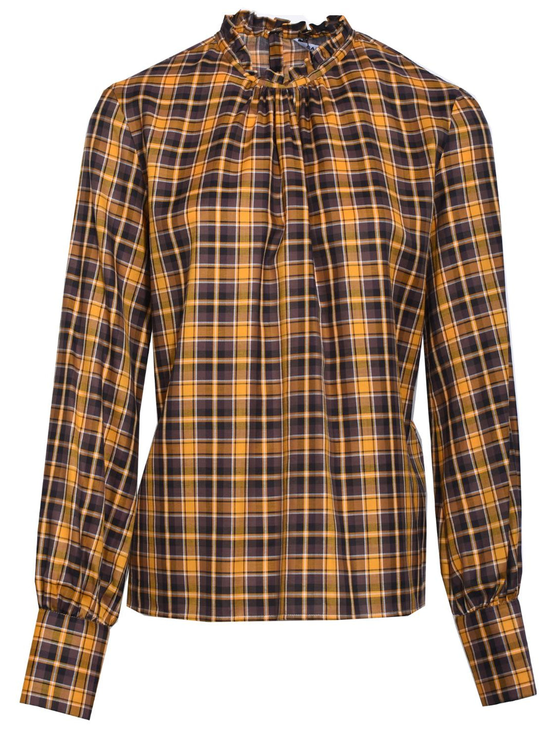 Caliban blouse-52% Katoen, 48% Lyocell-DAMES TOPS & BLOUSES-Geel