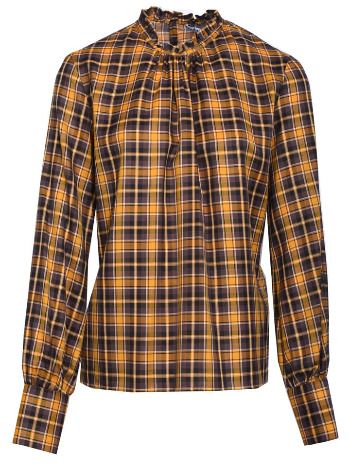 Caliban blouse-52% Katoen, 48% Lyocell-DAMES TOPS & BLOUSES-Geel