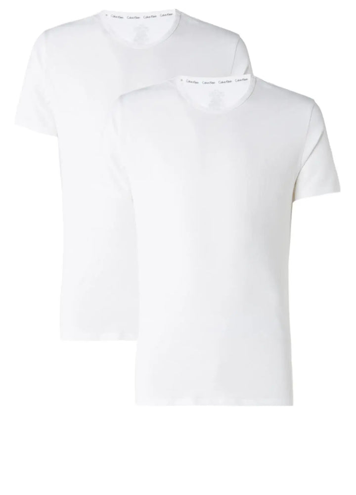 Calvin Klein t-shirts NB1088A-95% katoen, 5% elastaan.-HEREN ONDER- EN BADMODE-Wit