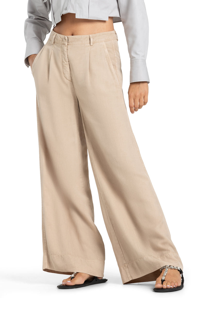 Cambio adelice peanut creme pantalon-100% Lycocell-DAMES BROEKEN-Beige