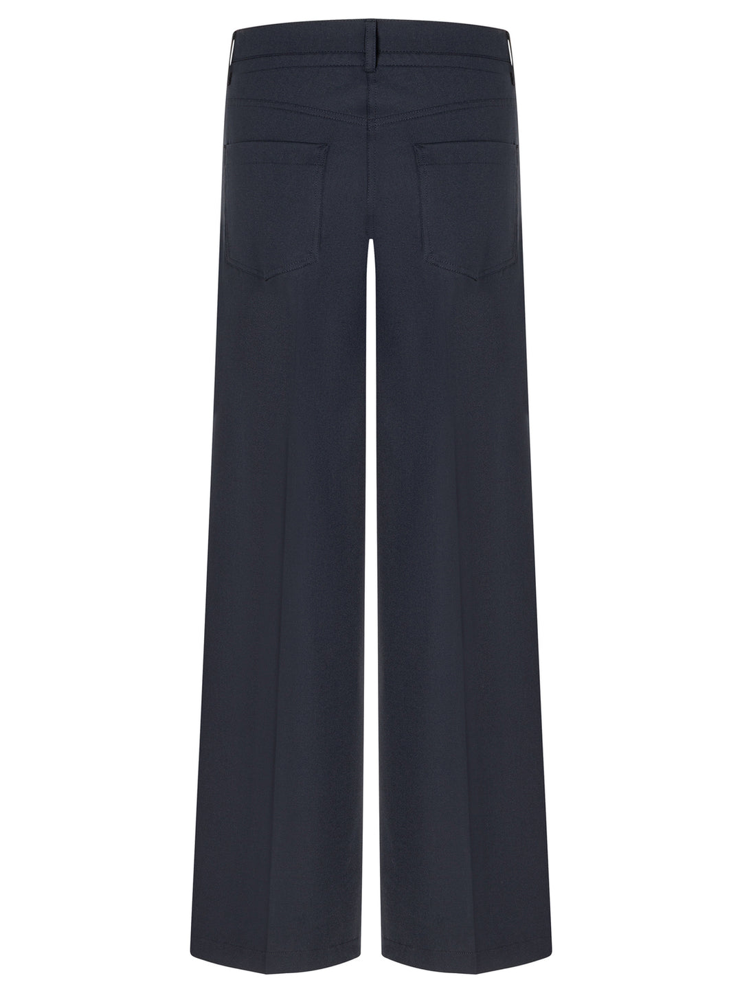 Cambio Adrienne Palazzo Pantalon – Blauw-67% polyester, 4% elasthaan 29% viscose-DAMES BROEKEN-Blauw