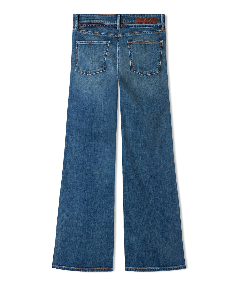 Cambio Aimee Jeans – Blauw-97% katoen, 3% elastaan-DAMES BROEKEN-Blauw