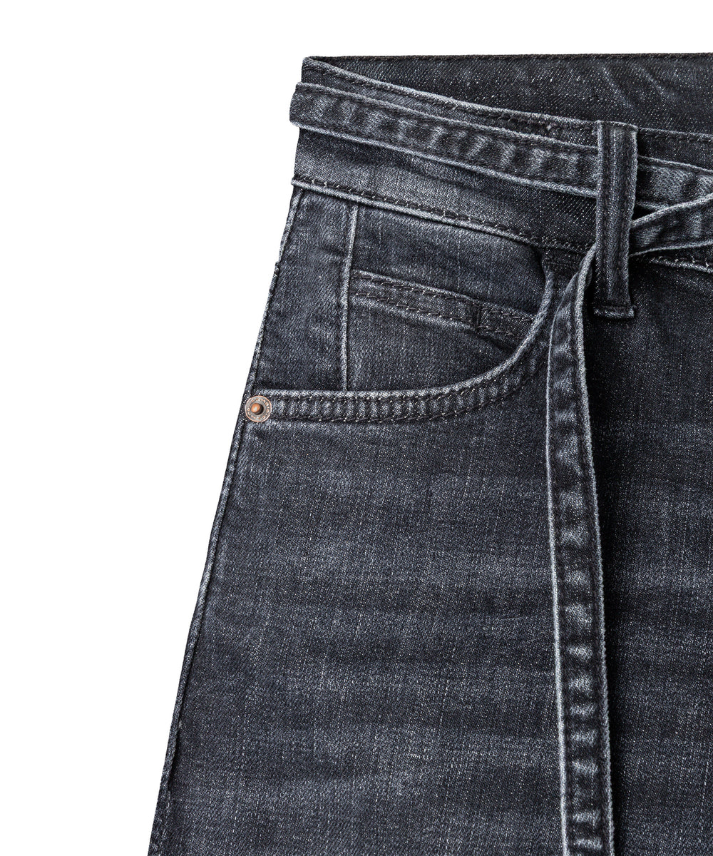 Cambio Aimee Wide Leg Jeans – Zwart-97% katoen, 3% elastaan-DAMES BROEKEN-Zwart