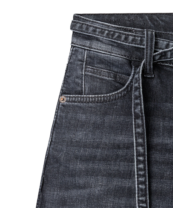 Cambio Aimee Wide Leg Jeans – Zwart-97% katoen, 3% elastaan-DAMES BROEKEN-Zwart