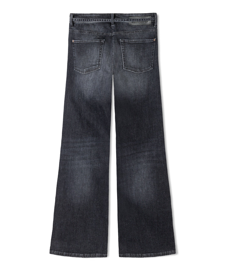 Cambio Aimee Wide Leg Jeans – Zwart-97% katoen, 3% elastaan-DAMES BROEKEN-Zwart