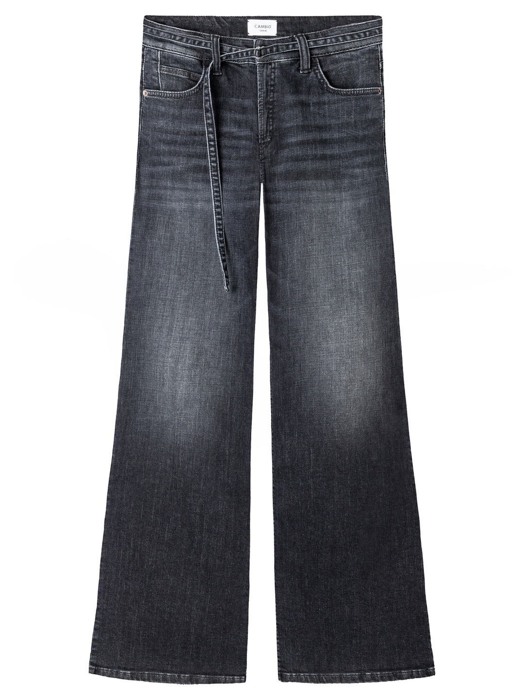 Cambio Aimee Wide Leg Jeans – Zwart-97% katoen, 3% elastaan-DAMES BROEKEN-Zwart