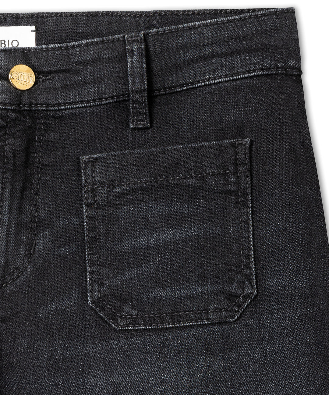 Cambio Amara Flared Jeans – Zwart-57% katoen, 37% modal, 4% elastomultiester, 2% elasthaan-DAMES BROEKEN-Zwart