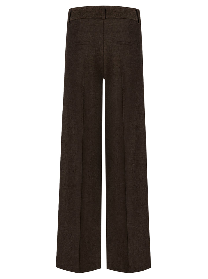 Cambio Amelie Pantalon – Bruin-62% polyester, 26% viscose, 9% wol, 3% elastaan<br />-DAMES BROEKEN-Bruin