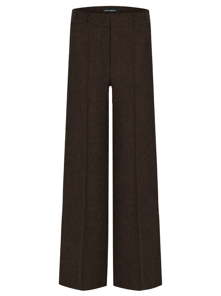 Cambio Amelie Pantalon – Bruin-62% polyester, 26% viscose, 9% wol, 3% elastaan<br />-DAMES BROEKEN-Bruin