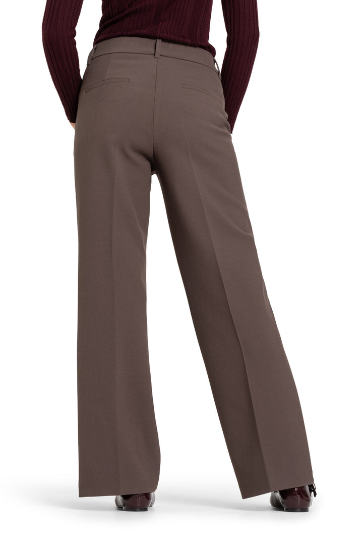 Cambio Amelie Pantalon – Bruin-63% polyester, 27% viscose, 7% katoen, 3% elastaan-DAMES BROEKEN-Bruin