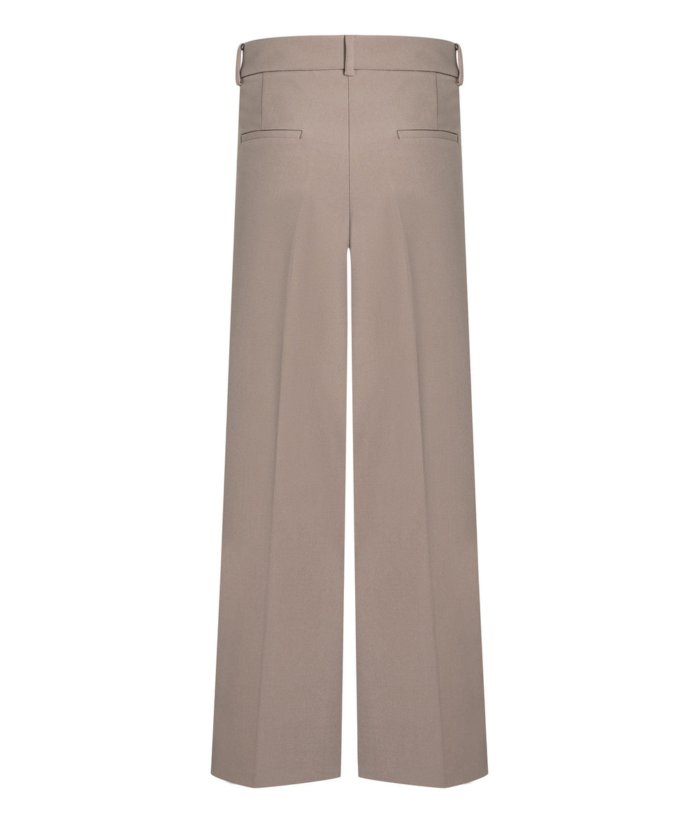 Cambio Amelie pantalon bruin-63% polyester, 27% viskose, 7% kateon, 3% elasthaan-DAMES BROEKEN-Bruin