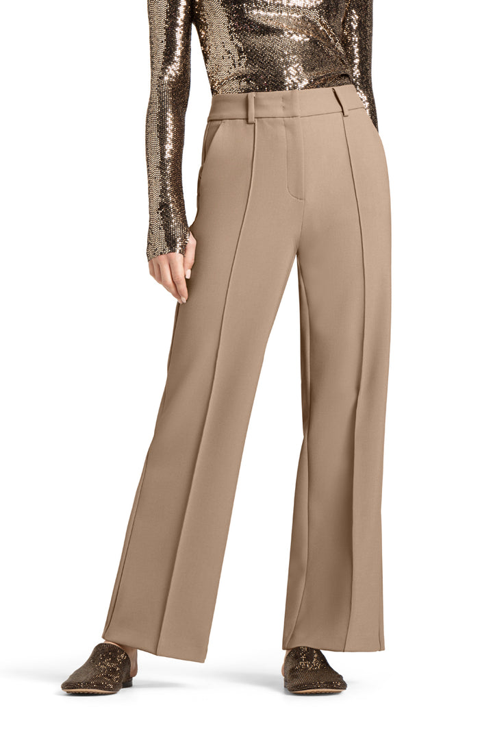 Cambio Amelie pantalon bruin-63% polyester, 27% viskose, 7% kateon, 3% elasthaan-DAMES BROEKEN-Bruin