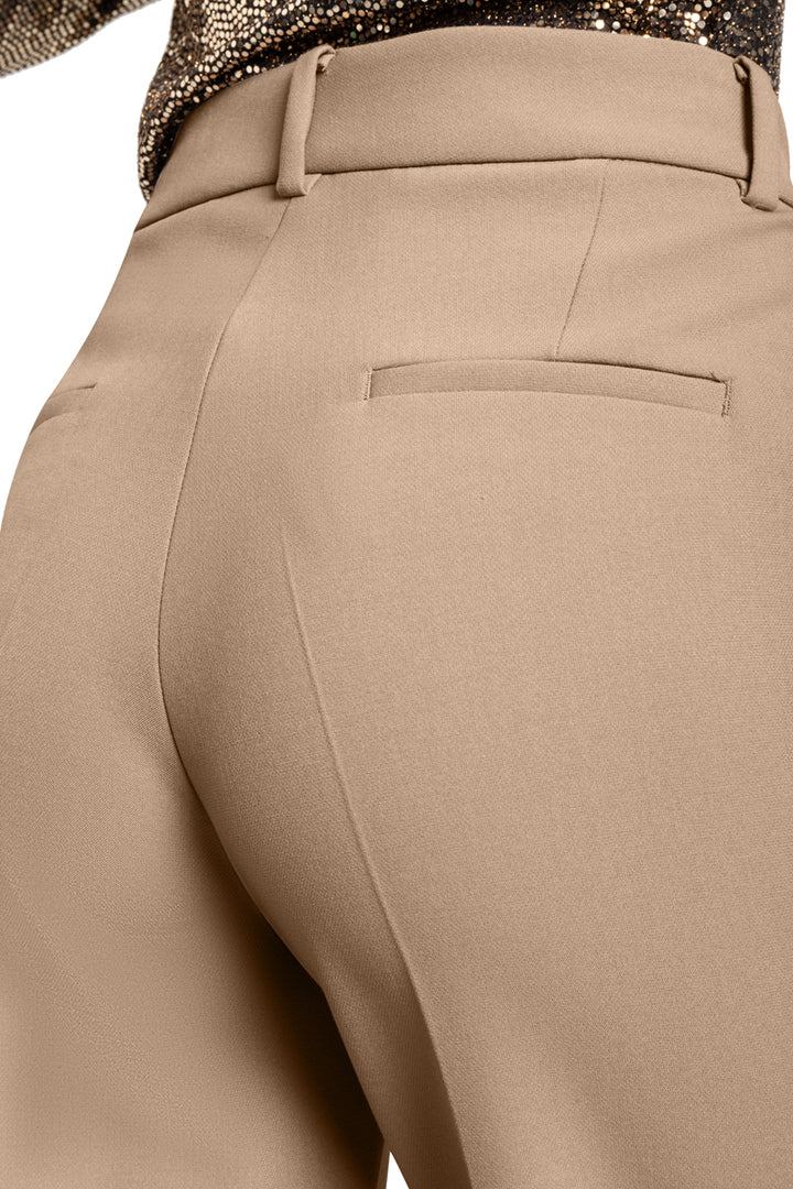 Cambio Amelie pantalon bruin-63% polyester, 27% viskose, 7% kateon, 3% elasthaan-DAMES BROEKEN-Bruin