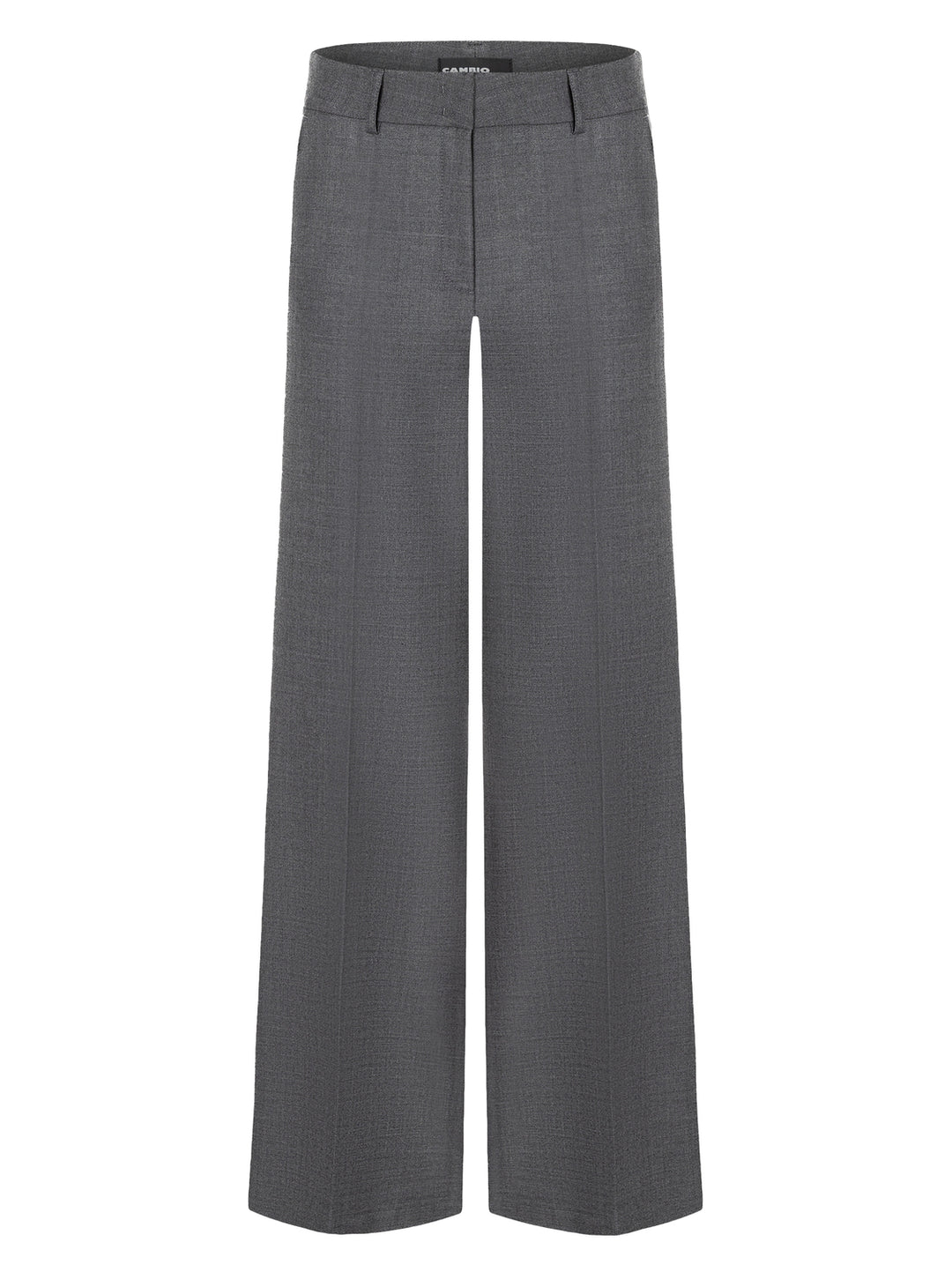 Cambio Amelie Pantalon – Grijs-53% polyester, 43% wol, 4% elastaan-DAMES BROEKEN-Grijs