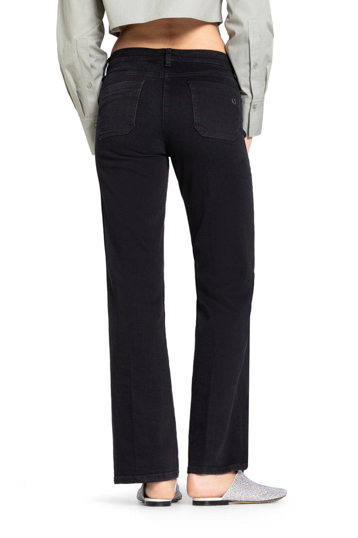 Cambio Ava Wide Leg Pantalon – Zwart-92% katoen, 6% elastomultiester, 2% elastaan-DAMES BROEKEN-Zwart