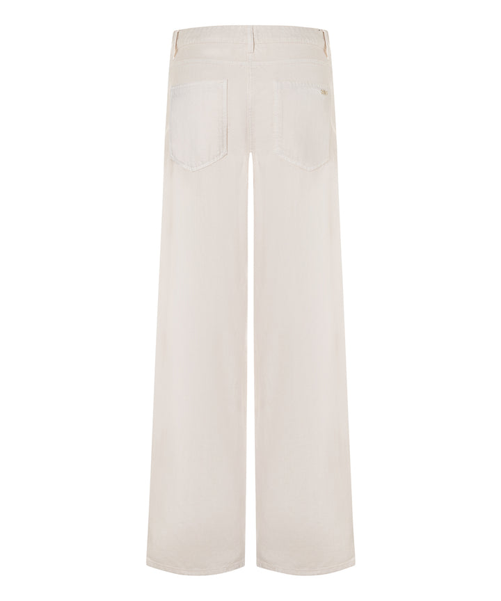 Cambio Baggy Jeans – Beige-60% lyocell, 27% katoen, 3% linnen-DAMES BROEKEN-Beige