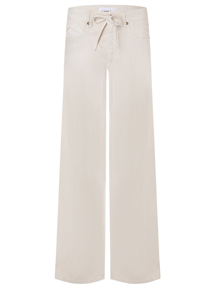 Cambio Baggy Jeans – Beige-60% lyocell, 27% katoen, 3% linnen-DAMES BROEKEN-Beige