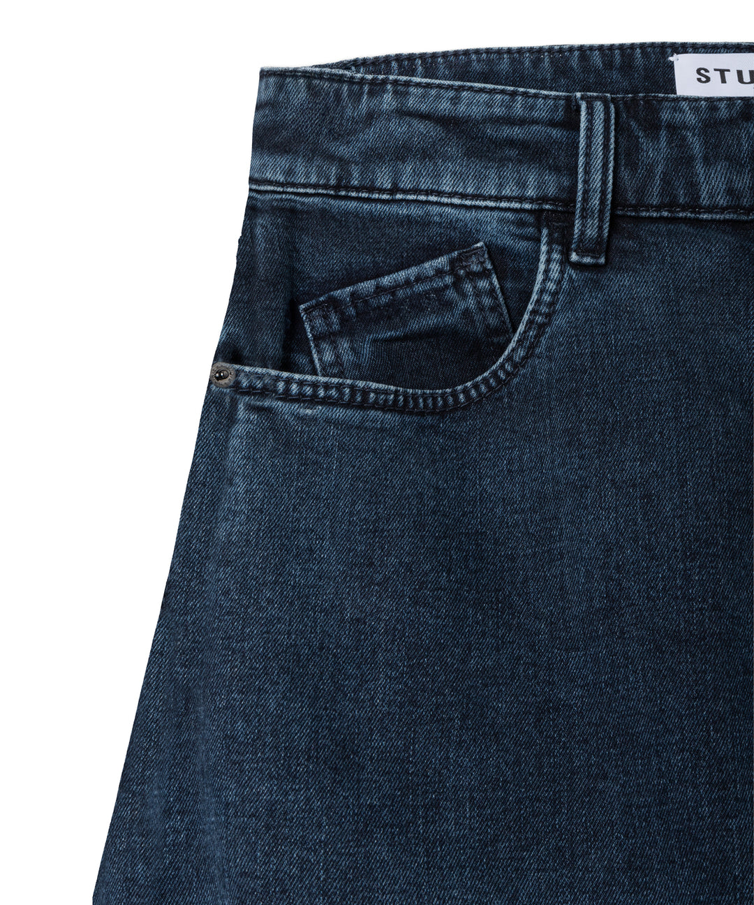 Cambio Baggy Jeans – Blauw-98% katoen, 2% elasthaan-DAMES BROEKEN-Blauw